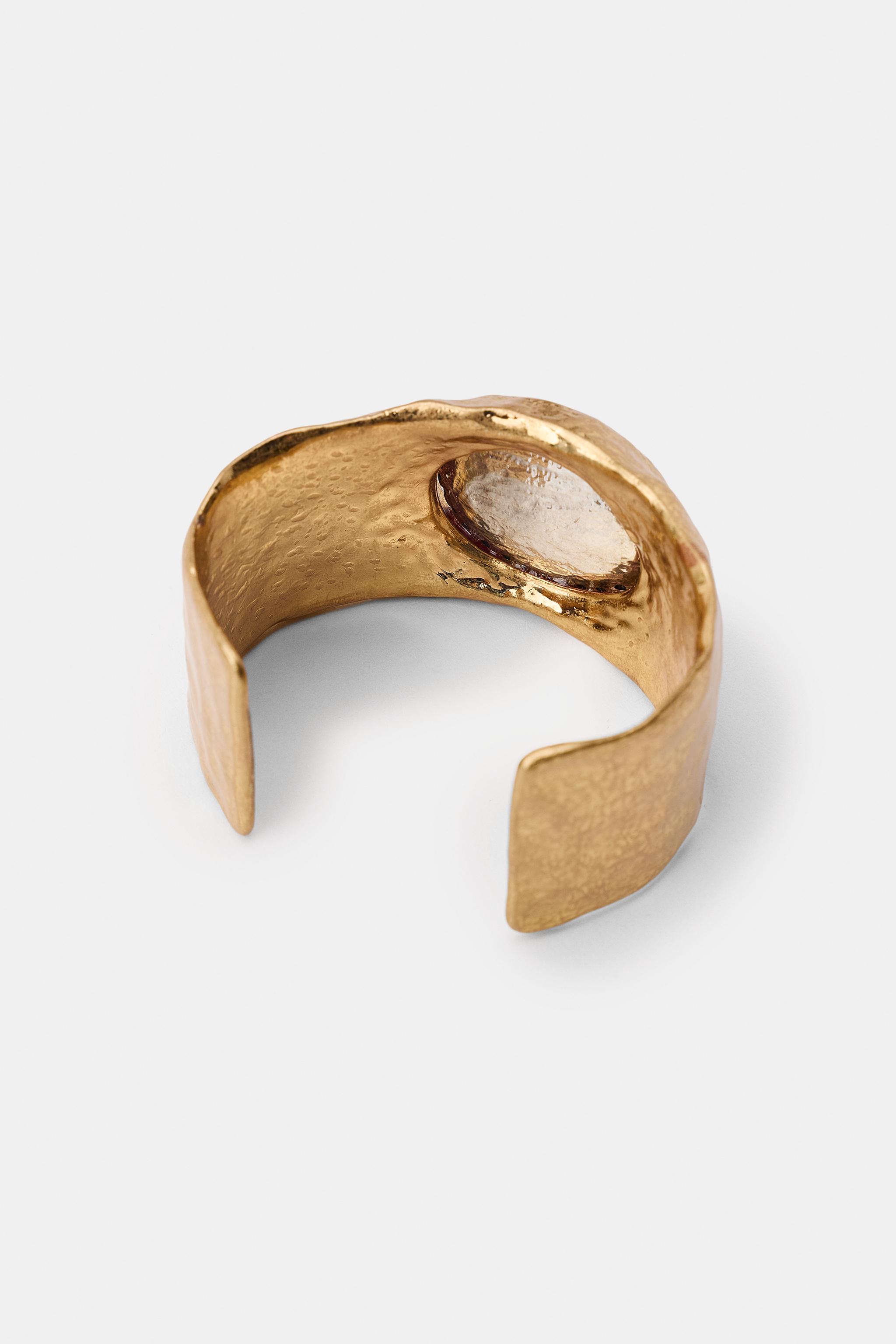 BRACELET MÉTALLIQUE TRAVAILLÉ ET BRILLANT